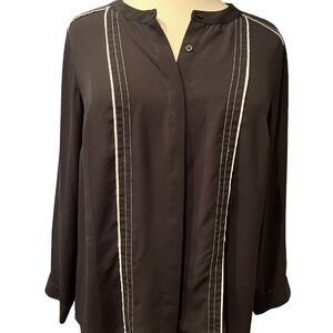 Eloquii Black and White Top Size 16